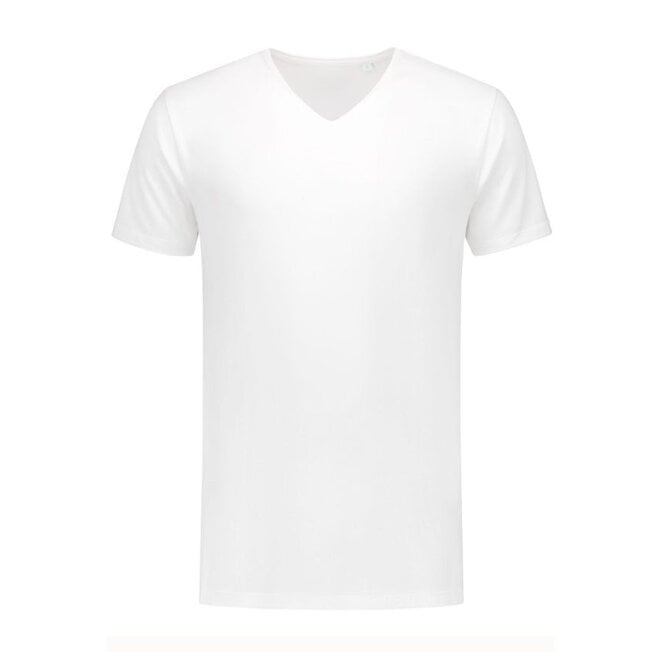 Extra lang stretch T-shirt met V-hals