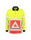 Verkeersregelaar polo lange mouw RWS Kleur: fluo geel/fluo oranje, Maat: 7XL