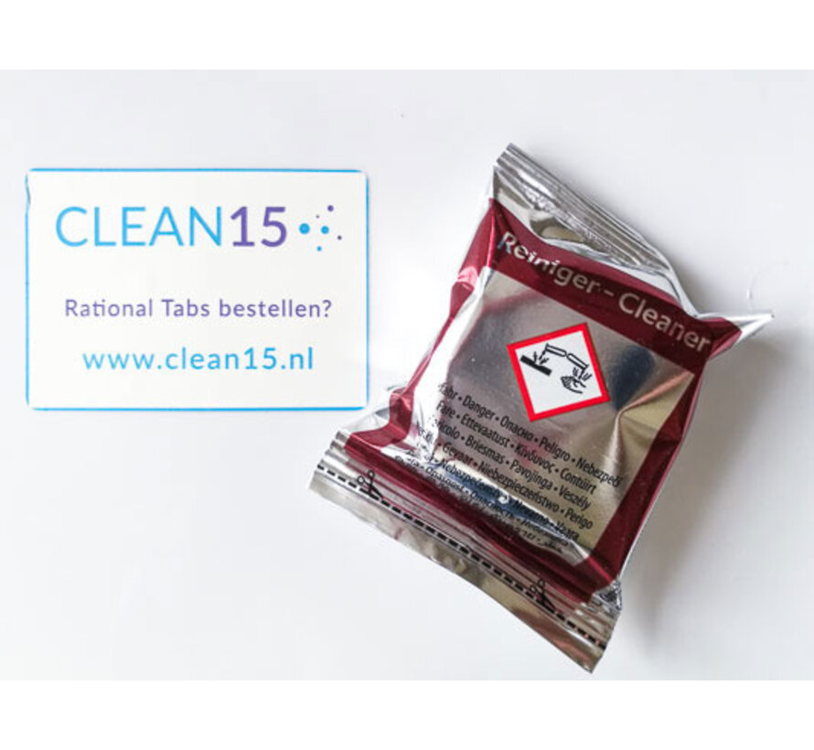 Rational Reinigingstabs voor SCC - nieuwe formule 130 stuks (rode tabletten) vierkante emmer