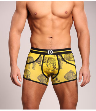 Men's Boxer Shorts | Yellow Print | Tiger