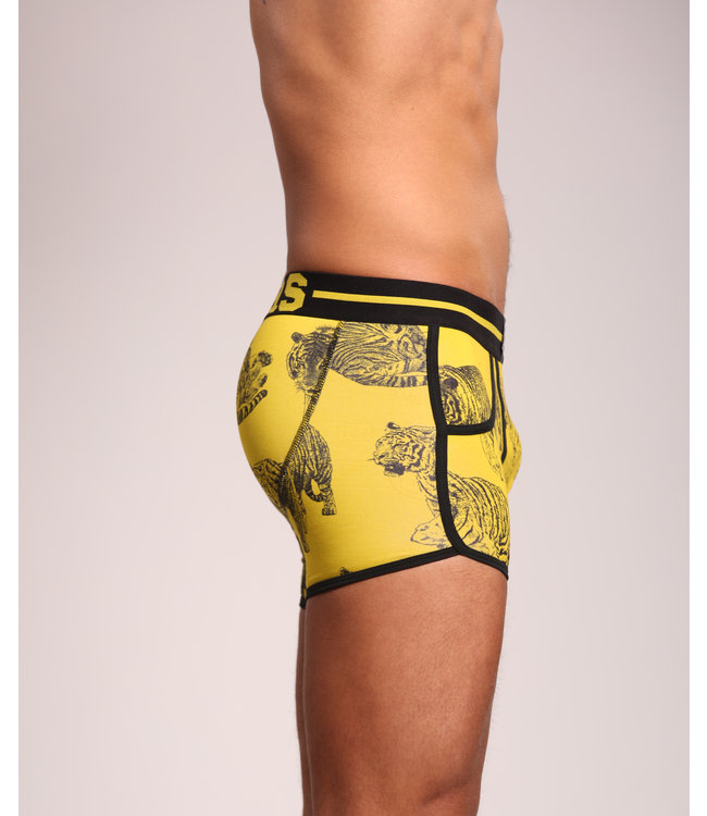 Men's Boxer Shorts | Yellow Print | Tiger