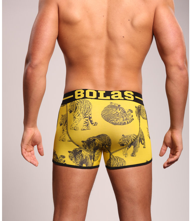 Herren-Boxershorts | Gelber Druck | Tiger