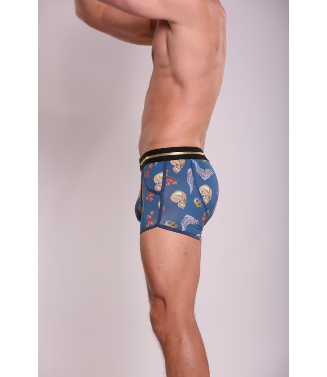 Men's Boxer Shorts | Blue Printed | Fallen King