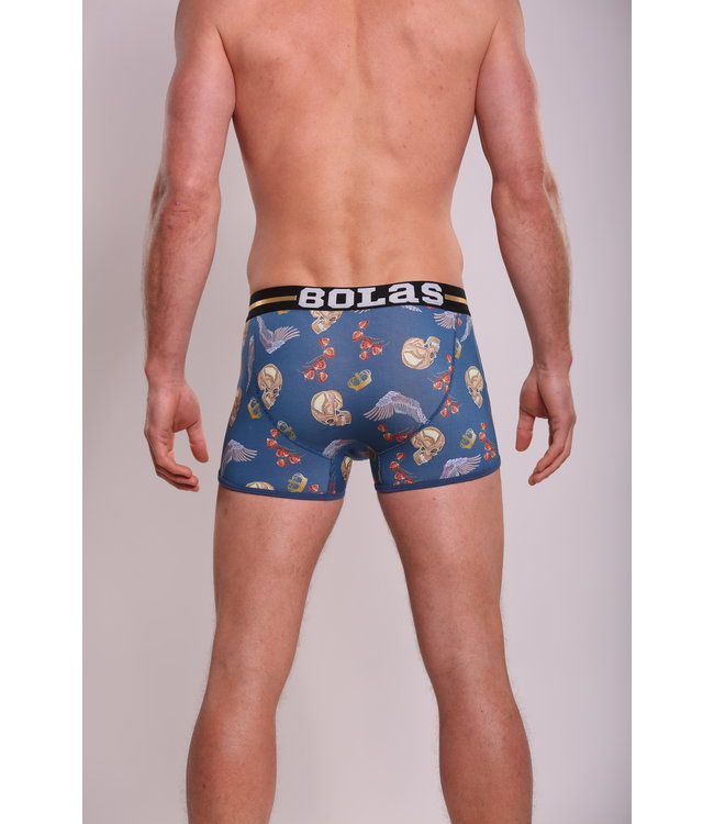 Herren-Boxershorts | Blau bedruckt | Gefallener König