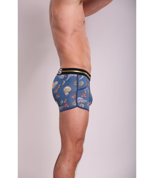 Men's Boxer Shorts | Blue Printed | Fallen King