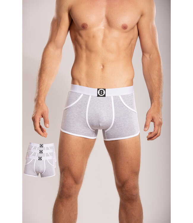 Men's Boxer Shorts |  Marl Gray | Multipack 3 pcs