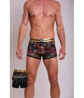 Men's boxer shorts | Multipack 2pcs | Black & New Crown