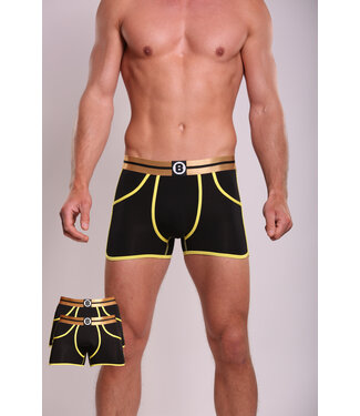 Herren Boxershorts |  Bolas Bambus Boxershort | Yellow Black | Multipack 2 Stück