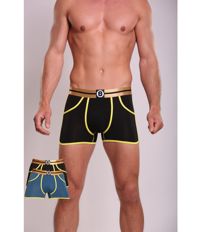 Men's Boxer Shorts | Bolas Bamboo Black & Blue | Multipack 2pcs