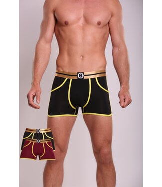 Men's Boxer Shorts | Bolas Bamboo Black & Red | Multipack 2pcs