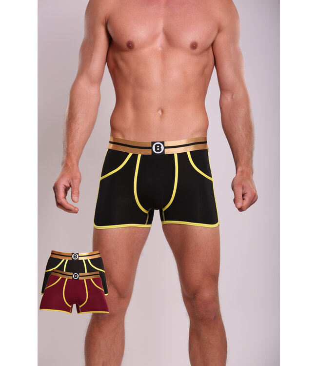 Heren Boxershort | Bolas Bamboo Black & Red Boxershort | Multipack 2st