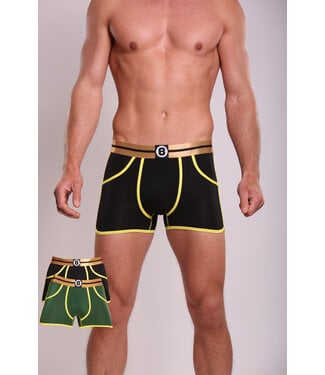 Heren Boxershort | Bolas Bamboo |Black & Green Boxershort | Multipack 2st