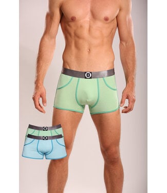 Men's Boxer Shorts | Lime Green & Light Blue | Multipack 2pcs