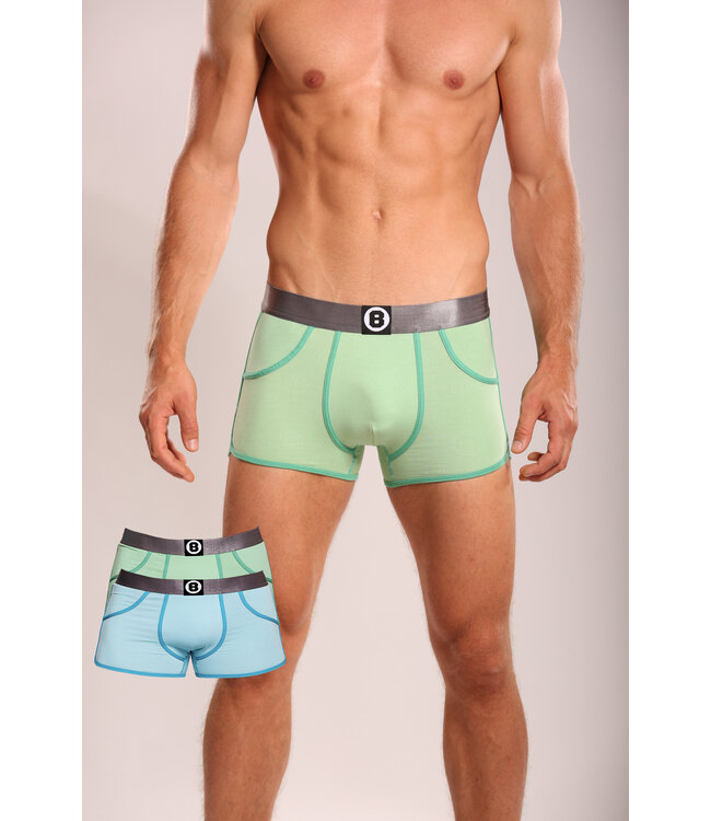 Herren Boxershorts Bolas Limettengrün & Hellblau Multipack 2 Stück