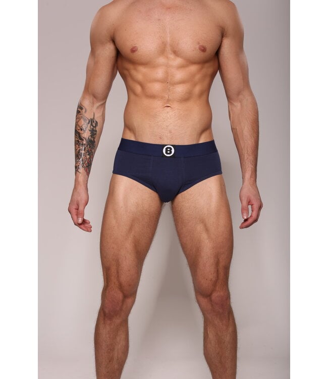 Heren slip | Effen | Navy Blue | Katoen