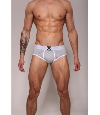 Heren slip | Effen | Grey Marl | Katoen