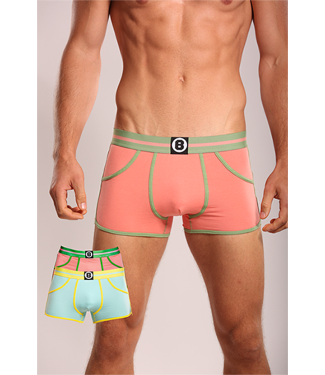 Heren Boxershort Bolas Echo Peach & Cool Blue Multipack 2st