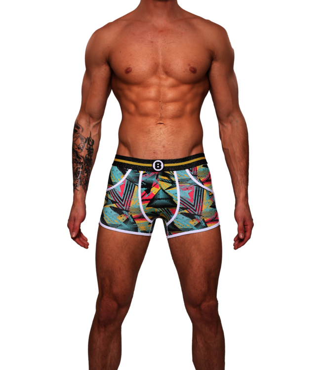 Herren Boxershorts | Print Gelb Türkis | Baumwolle