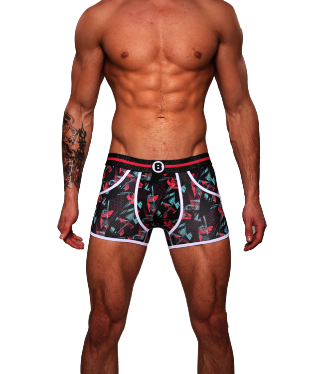Herren Boxershorts | Print Rot-Türkis | Baumwolle | Bolas