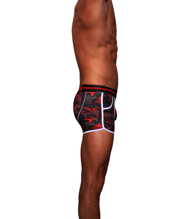 Herren Boxershorts | Print Rot Schwarz | Baumwolle | Bolas