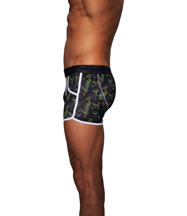 Herren Boxershorts | Druck | Baumwolle | Dunkelblau Grün |