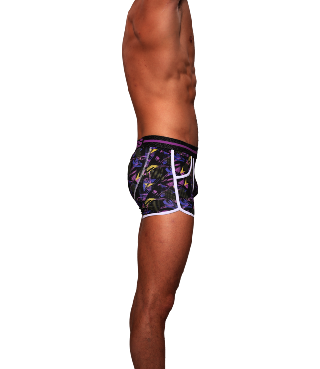Heren Boxershort  | Print | Dance | Katoen | Paars Geel