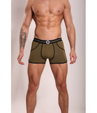 Herren Boxershorts | Armeegrün | Baumwolle | Unifarben