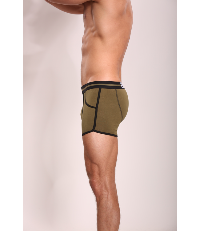 Herren Boxershorts | Armeegrün | Baumwolle | Unifarben | Bolas