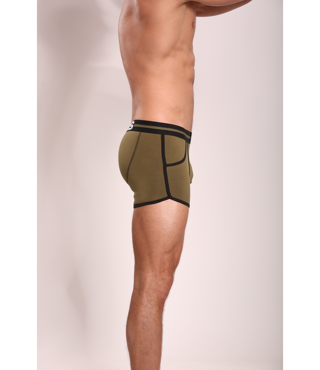 Heren Boxershort |  Army Green | Katoen | Effen Kleur | Bolas