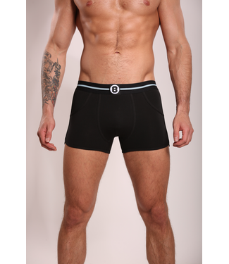 Men's Boxer Shorts Black Solid | Cotton
