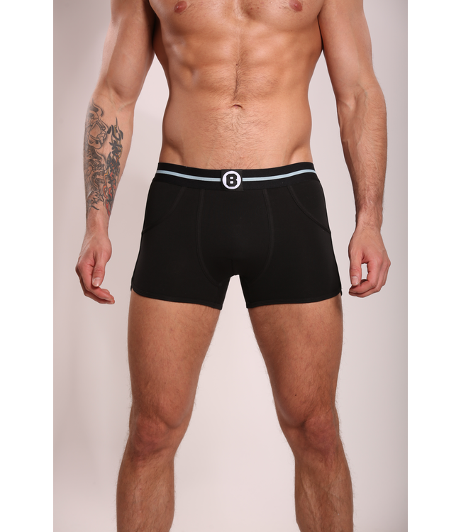 Herren Boxershorts Schwarz Einfarbig | Baumwolle |