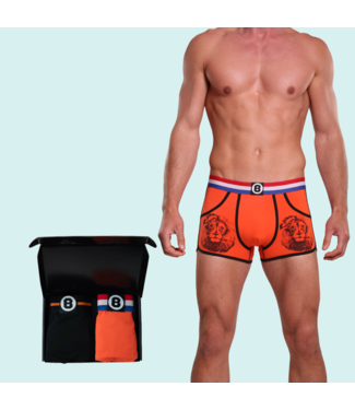 Bolas Men's Underwear Duo Box 2pcs - Orange Lion &  Orange Stripe