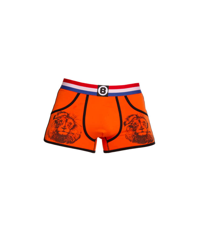 Bolas Heren Boxershort | Duo Box 2st  | Orange Lion &  Orange Streep | Katoen
