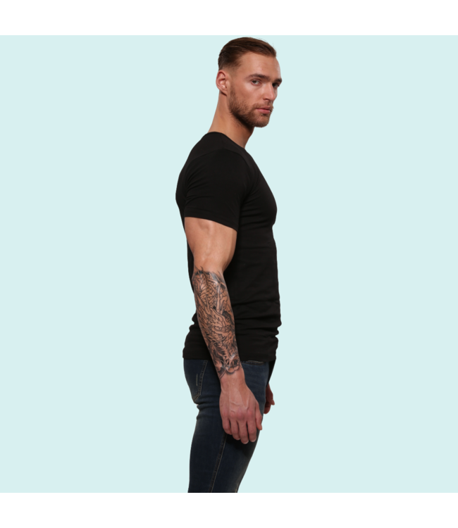 Men's T-shirt | Bamboo | Basic Black | Round Neck