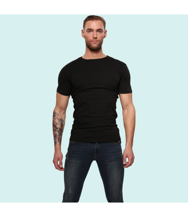 Bolas Heren T-Shirt | Katoen | Basic Zwart | Ronde Hals