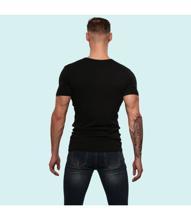 Heren T-Shirt | Bamboe | Basic Zwart | Ronde Hals | 3pack