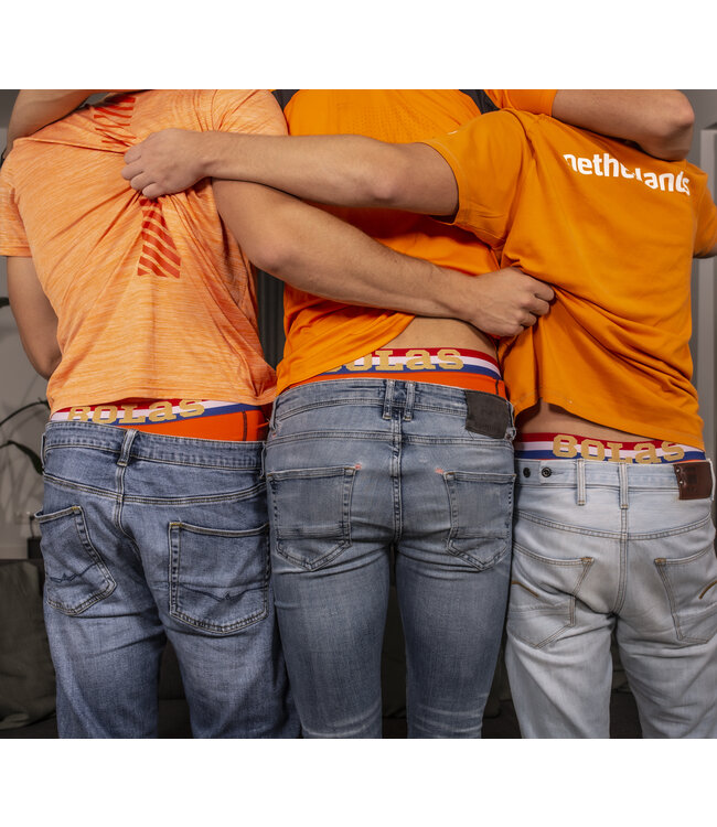 Bolas Heren Boxershort | Duo Box 2st  | Orange Lion &  Orange Streep | Katoen