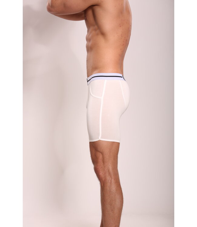 Heren Boxershorts Met Lange Pijpjes| Mutipack -3st | Effen |  Lyocell | Zwart Wit Navy |