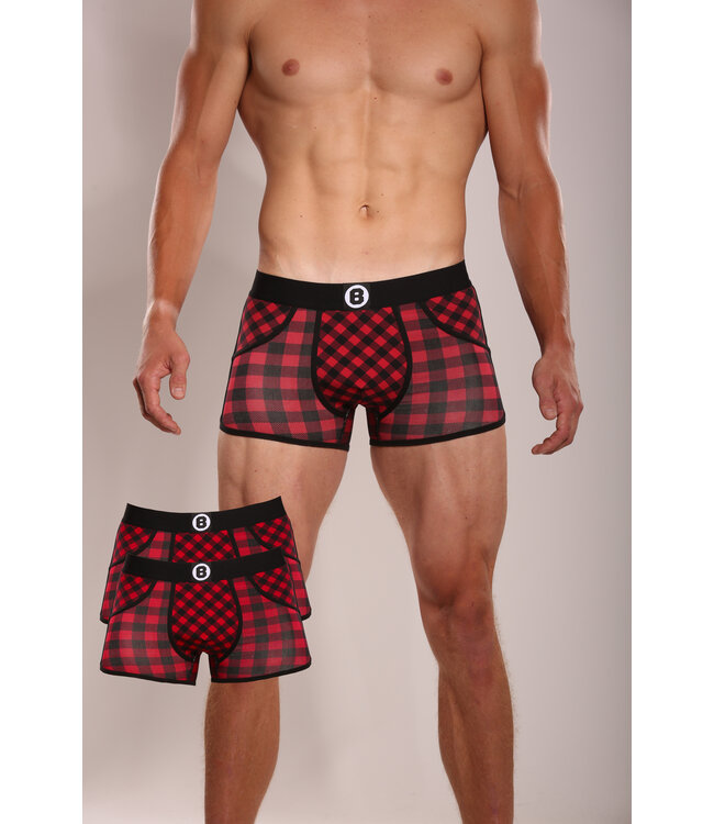 Herren Boxershorts Duopack – 2 Stück mit Print | Blocked| Baumwolle | Bolas Underwear