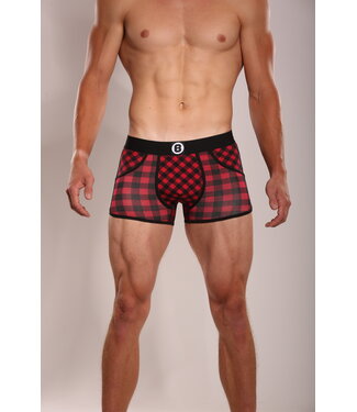 Men's Boxer Shorts | Red Blocked Print | Cotton | Bolas Underwear