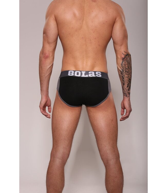 Herren-Slip | Schwarz | Einfarbig | Baumwolle | 3er-Pack | Bolas Underwear