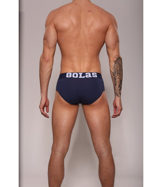 Herren-Slip | Marineblau | Einfarbig | Baumwolle | 3er-Pack | Bolas Underwear