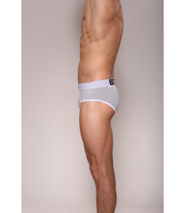 Herren-Slip | Marl Grey | Einfarbig | Baumwolle | 3er-Pack | Bolas Underwear