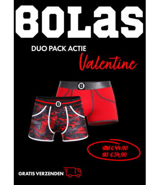 Bolas Heren Boxershort | Duo Box 2st | Red | Dance