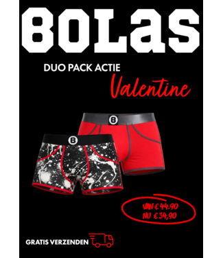 Bolas Men's Boxer Shorts | Duo Box 2 pcs | Red | Raw Snow
