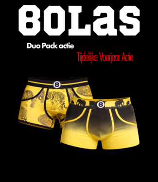 Bolas Heren Boxershort | Tiger & Elephant | Duo pack 2st.