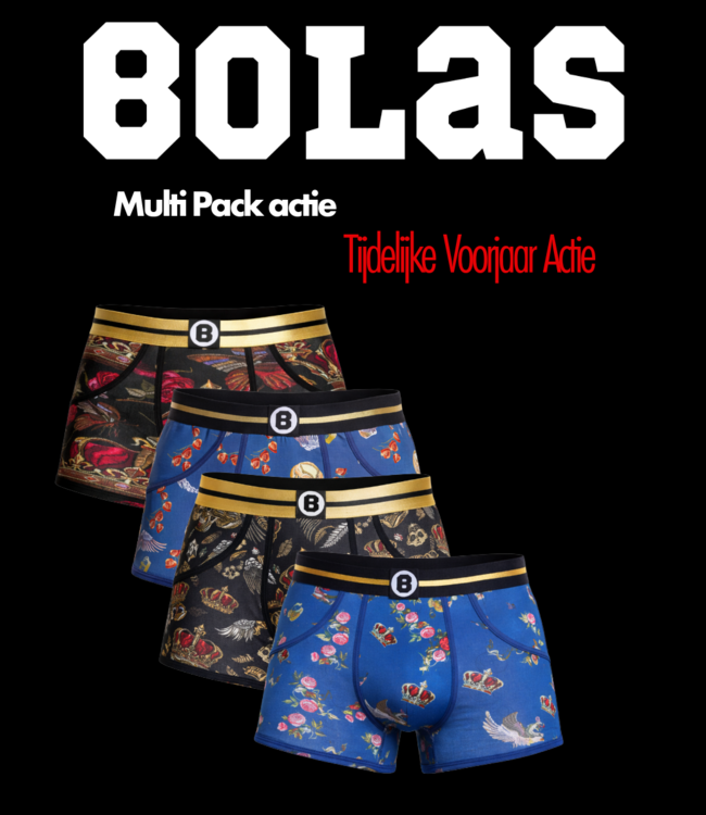 Heren Boxershort | Bolas Underwear |Multipack 4st | New King's