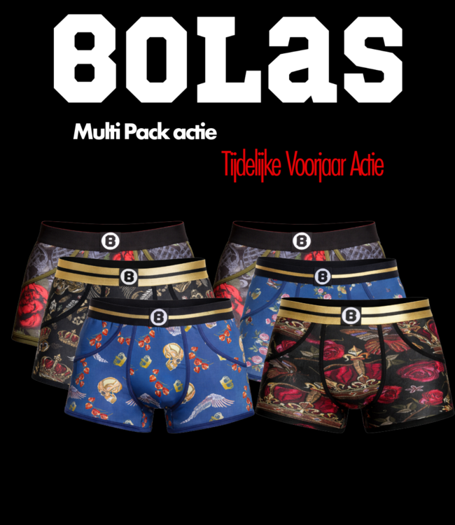 Heren boxershort | Multipack 6st | Roses & New King's