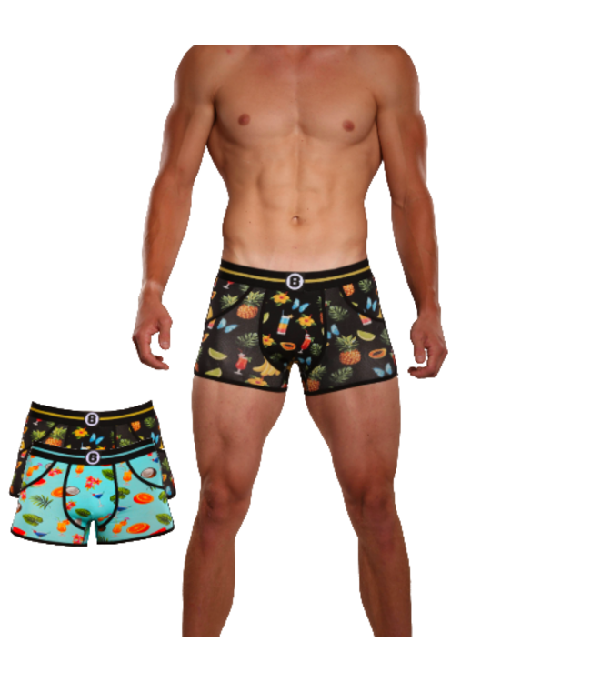 Men's Boxer Shorts | Multi Pack of 2 | Lime Green & Light Blue - Copy