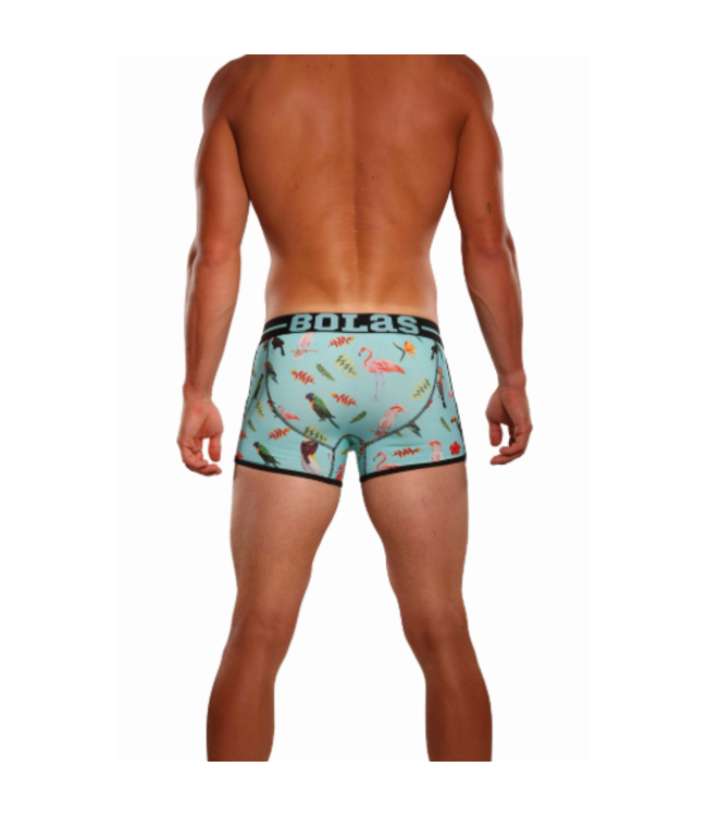 Heren Boxershort | Print | Tropical Birds  & Flowers| Katoen